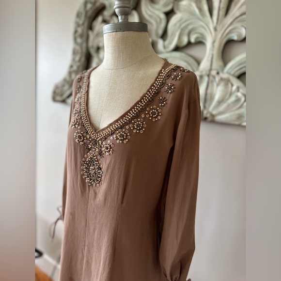 Beaded Cotton Tunic Cover Up by Charlie Joe - Large - Picture 4 of 7